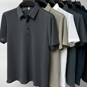 Mesh Ice Silk Short Sleeve T-shirt Mens Clothing My Store