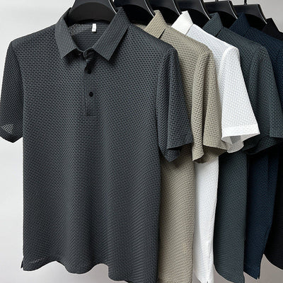 Mesh Ice Silk Short Sleeve T-shirt Mens Clothing My Store